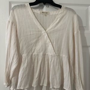 Madewell bubblesleeve peplum